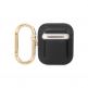 Guess AirPods Translucent Case - силиконов калъф с карабинер за Apple Airpods и Apple Airpods 2 (черен) thumbnail 2