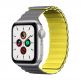 Kingxbar Silicone Magnetic Band - магнитна силиконова каишка за Apple Watch 38мм, 40мм, 41мм, 42мм (2024) (сив-жълт) thumbnail
