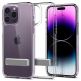 Spigen Ultra Hybrid S Case - хибриден кейс с висока степен на защита и вградена поставка за iPhone 14 Pro Max (прозрачен) thumbnail