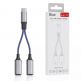 JC USB-C Male to 2xUSB-C Female Adapter MH-273 - активен USB-C адаптер с 2xUSB-C изхода за устройства с USB-C порт (син) thumbnail 2