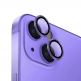 Uniq Optix Camera Tempered Glass Lens Protector - предпазни стъклени лещи за камерата на iPhone 14, iPhone 14 Plus (лилав) thumbnail