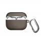 Uniq AirPods Pro 2 Glase Silicone Case - силиконов калъф с карабинер за Apple AirPods Pro 2 (черен-прозрачен) thumbnail