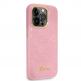 Guess PU Croco with Metal Camera Outline Case - дизайнерски кожен кейс за iPhone 14 Pro (розов) thumbnail 2