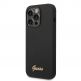 Guess Liquid Silicone Metal Logo MagSafe Case - силиконов (TPU) калъф с MagSafe за iPhone 14 Pro (черен)  thumbnail