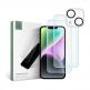 Tech-Protect Supreme Protection Set - комплект 2 броя стъклено защитно покритие за дисплея и стъклено защитно покритие за камерата на iPhone 14 (прозрачен) thumbnail