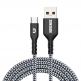 Zendure SuperCord USB-A to USB-C Cable 3A - здрав плетен кабел с USB-C порт (100 см) (черен) thumbnail