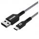 Zendure SuperCord USB-A to USB-C Cable 3A - здрав плетен кабел с USB-C порт (100 см) (черен) thumbnail 10