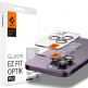 Spigen Optik Pro tR Ez Fit Lens Protector - 2 комплекта предпазни стъклени лещи за камерата на iPhone 14 Pro, iPhone 14 Pro Max (лилав) thumbnail