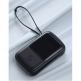 Baseus Qpow Digital Display Power bank with USB-C cable 15W (PPQD-A01) - външна батерия 10000 mAh с вграден USB-C кабел и USB-C, USB-A и Lightning портове (черен) thumbnail 12