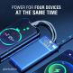 4smarts Power Bank Lucid Dual Cord 10000 mAh 22.5W - външна батерия с вградени USB-C и Lightning кабели, USB-A и USB-C изходи с технология за бързо зареждане (сив) thumbnail 2