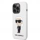 Karl Lagerfeld Liquid Silicone Ikonik NFT Case - дизайнерски силиконов кейс за iPhone 14 Pro Max (бял) thumbnail 2
