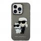 Karl Lagerfeld IML Glitter Karl and Choupette NFT Case - дизайнерски силиконов кейс за iPhone 14 Pro Max (черен) thumbnail 2