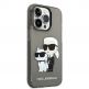 Karl Lagerfeld IML Glitter Karl and Choupette NFT Case - дизайнерски силиконов кейс за iPhone 14 Pro Max (черен) thumbnail 3
