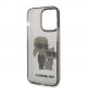 Karl Lagerfeld IML Glitter Karl and Choupette NFT Case - дизайнерски силиконов кейс за iPhone 14 Pro Max (черен) thumbnail 5