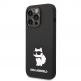 Karl Lagerfeld Liquid Silicone Choupette NFT Case - дизайнерски силиконов кейс за iPhone 14 Pro (черен) thumbnail