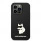Karl Lagerfeld Liquid Silicone Choupette NFT Case - дизайнерски силиконов кейс за iPhone 14 Pro (черен) thumbnail 2