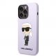 Karl Lagerfeld Liquid Silicone Ikonik NFT Case - дизайнерски силиконов кейс за iPhone 14 Pro (лилав) thumbnail