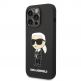 Karl Lagerfeld Liquid Silicone Ikonik NFT Case - дизайнерски силиконов кейс за iPhone 14 Pro (черен) thumbnail