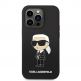 Karl Lagerfeld Liquid Silicone Ikonik NFT Case - дизайнерски силиконов кейс за iPhone 14 Pro (черен) thumbnail 2