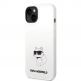 Karl Lagerfeld Liquid Silicone Choupette NFT Case - дизайнерски силиконов кейс за iPhone 14 (бял) thumbnail