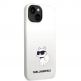 Karl Lagerfeld Liquid Silicone Choupette NFT Case - дизайнерски силиконов кейс за iPhone 14 (бял) thumbnail 3