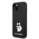 Karl Lagerfeld Liquid Silicone Choupette NFT Case - дизайнерски силиконов кейс за iPhone 14 (черен) thumbnail