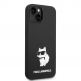 Karl Lagerfeld Liquid Silicone Choupette NFT Case - дизайнерски силиконов кейс за iPhone 14 (черен) thumbnail 3