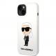 Karl Lagerfeld Liquid Silicone Ikonik NFT Case - дизайнерски силиконов кейс за iPhone 14 (бял) thumbnail
