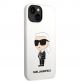 Karl Lagerfeld Liquid Silicone Ikonik NFT Case - дизайнерски силиконов кейс за iPhone 14 (бял) thumbnail 3