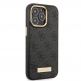 Guess PU 4G MagSafe Leather Hard Case - дизайнерски кожен кейс с MagSafe за iPhone 14 Pro (черен) thumbnail 3
