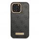 Guess PU 4G MagSafe Leather Hard Case - дизайнерски кожен кейс с MagSafe за iPhone 14 Pro (черен) thumbnail 5