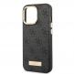 Guess PU 4G MagSafe Leather Hard Case - дизайнерски кожен кейс с MagSafe за iPhone 14 Pro (черен) thumbnail 6