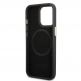 Guess PU 4G MagSafe Leather Hard Case - дизайнерски кожен кейс с MagSafe за iPhone 14 Pro (черен) thumbnail 7