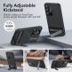 ESR Air Shield Boost Case - удароустойчив хибриден кейс с вградена поставка за Samsung Galaxy S23 (черен) thumbnail 2
