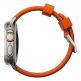 Nomad Rugged Strap - силиконова каишка за Apple Watch 42мм, 44мм, 45мм, 46мм, Ultra 49мм (оранжев-сребрист) thumbnail 2