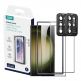 ESR Screen Shield Tempered Glass Protection Set - комплект 2 броя стъклено защитно покритие за дисплея и 2 броя предпазни стъклени лещи за камерата на Samsung Galaxy S23 Ultra (черен-прозрачен) thumbnail