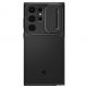 Spigen Optik Armor Case - тънък качествен силиконов (TPU) калъф с капак за камерата за Samsung Galaxy S23 Ultra (черен) thumbnail 3