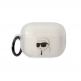 Karl Lagerfeld AirPods Pro 2 3D Logo NFT Karl Head Silicone Case - силиконов калъф с карабинер за Apple AirPods Pro 2 (бял-прозрачен) thumbnail