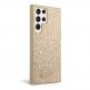 Guess Glitter Flakes Metal Logo Case - хибриден удароустойчив кейс за Samsung Galaxy S23 Ultra (златист) thumbnail 3