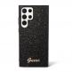 Guess Glitter Flakes Metal Logo Case - хибриден удароустойчив кейс за Samsung Galaxy S23 Ultra (черен) thumbnail 2