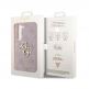 Guess Saffiano 4G Metal Logo Leather Hard Case - дизайнерски кожен кейс за Samsung Galaxy S23 Plus (розов) thumbnail 6