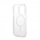 Guess 4G Printed Stripe MagSafe Case With MagSafe Wireless Charger Set - комплект хибриден удароустойчив кейс с MagSafe и поставка (пад) за безжично зареждане за iPhone 14 Pro (розов) thumbnail 7