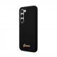 Guess Liquid Silicone Metal Logo Case - силиконов (TPU) калъф за Samsung Galaxy S23 (черен)  thumbnail