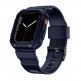 Kingxbar 2in1 Watch Strap and Case CYF537 - удароустойчив TPU кейс с вградена каишка за Apple Watch 44мм, 45мм (син) thumbnail