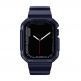 Kingxbar 2in1 Watch Strap and Case CYF537 - удароустойчив TPU кейс с вградена каишка за Apple Watch 44мм, 45мм (син) thumbnail 3