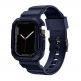 Kingxbar 2in1 Watch Strap and Case CYF537 - удароустойчив TPU кейс с вградена каишка за Apple Watch 44мм, 45мм (син) thumbnail 5