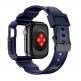 Kingxbar 2in1 Watch Strap and Case CYF537 - удароустойчив TPU кейс с вградена каишка за Apple Watch 44мм, 45мм (син) thumbnail 6