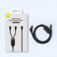 Baseus Flash Series One For Two 2in1 100W Fast Charging USB-C Cable (CASS060001) - здрав USB-C кабел с бързо зареждане за две устройства с USB-C порт (150 см) (черен) thumbnail 17