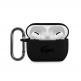 Lacoste AirPods Pro Liquid Silicone Glossy Printing Logo Case - силиконов калъф с карабинер за Apple AirPods Pro (черен) thumbnail