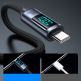 Joyroom USB-C to USB-C Cable with LED Display 100W - здрав кабел с въжена оплетка с бързо зареждане за устройства с USB-C порт (120 см) (черен) thumbnail 10